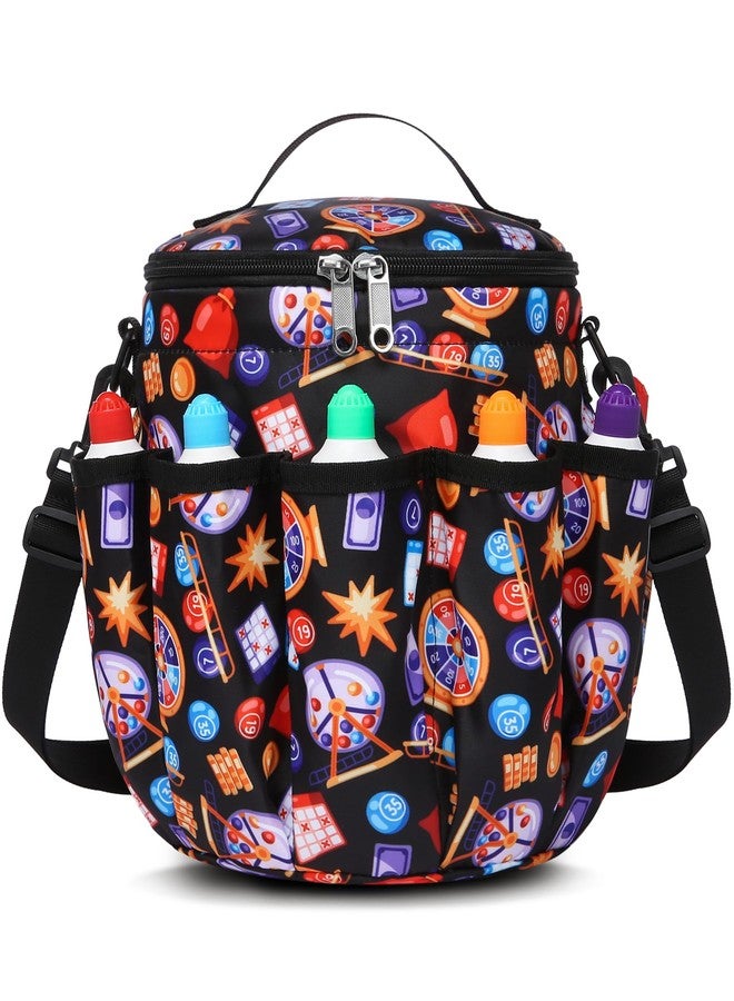 FOKDUVB Bingo Bags with Pockets for Bingo Daubers Dabbers Dobbers Dotters Bingo Bag for Casino Bingo Accessories Bingo Dauber Bag for Bingo Game Lovers Bingo Stuff Supply Supplies Bingo Gadgets Juego de Bingo - Image 1
